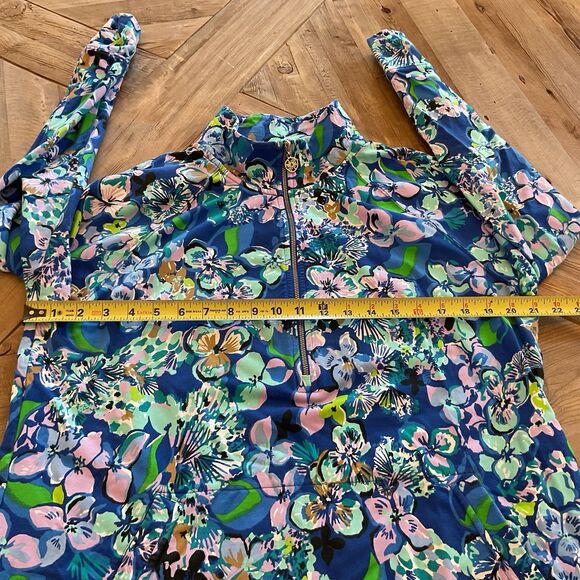 Lilly Pulitzer Skipper Popover‎ Blue Grotto Twilight Tropics UPF 50+ Size XL - Picture 10 of 12